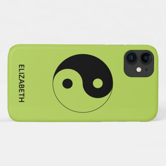 Yin Yang Symbool|Groen Gepersonaliseerd Case-Mate iPhone Case (Achterkant (horizontaal))
