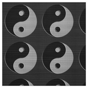 Yin Yang Symbool in koolstofvezelstijl Stof