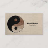 Yin-Yang Symbool Kalmerende QR Code Meditatief  Visitekaartje (Voorkant)
