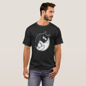 Yin Yang Symbool Kat Hond Dier Schattige Huisdier T-shirt (Voorkant volledig)