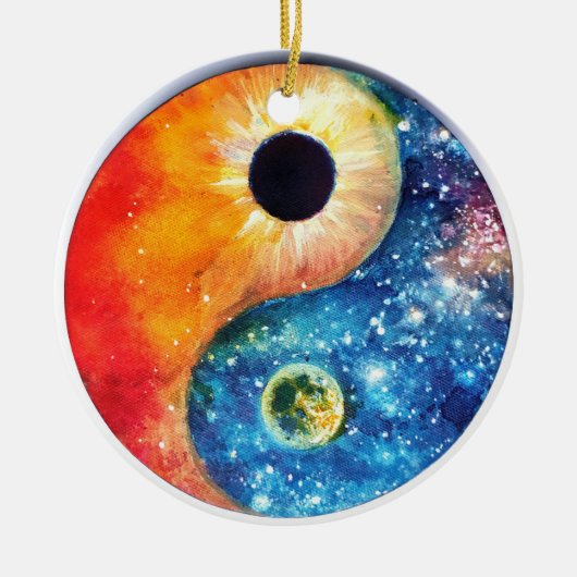 yin-yang-symbool keramisch ornament (Voorkant)