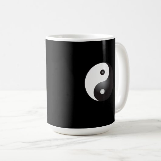 Yin Yang Symbool: Koffie Mok (Voorkant rechts)