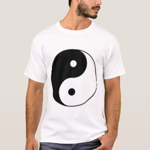 Yin Yang Symbool – Minimalistische Zwarte en Witte T-shirt