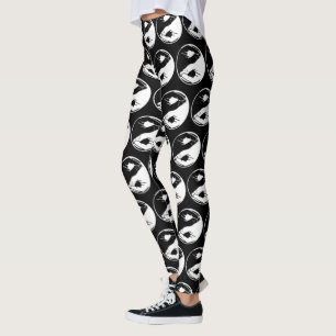 Yin Yang Symbool Monochroom Zen Meditatie Yoga Leggings