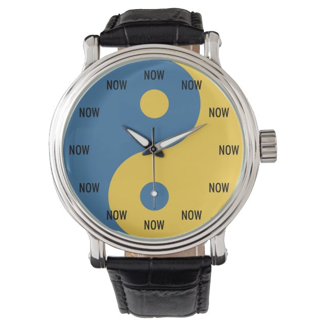 Yin & Yang Symbool Nu Klok Mindful Python Coder Horloge (Voorkant)