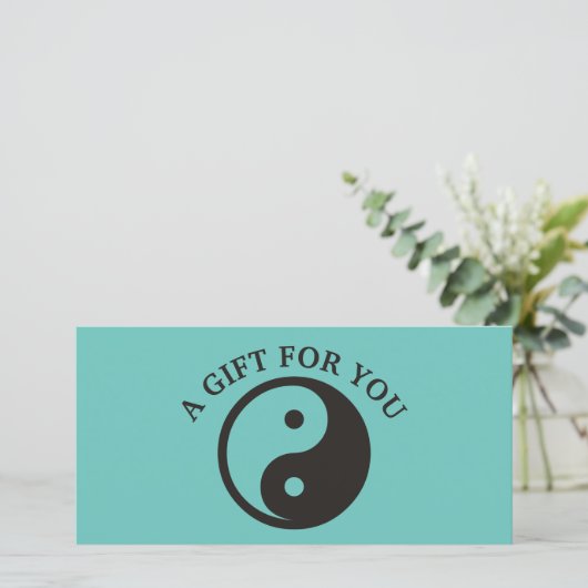 Yin Yang Symbool - ontwerp van vast tattoo (Staand voorkant)