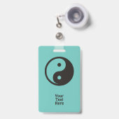 Yin Yang Symbool - ontwerp van vast tattoo Badge (Voorzijde met uittrekbare clip)