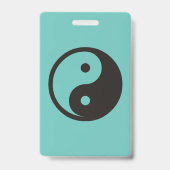Yin Yang Symbool - ontwerp van vast tattoo Badge (Achterkant)