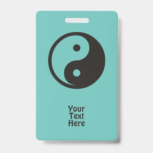 Yin Yang Symbool - ontwerp van vast tattoo Badge (Voorzijde)