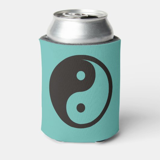 Yin Yang Symbool - ontwerp van vast tattoo Blikjeskoeler (Blikje Achterkant)