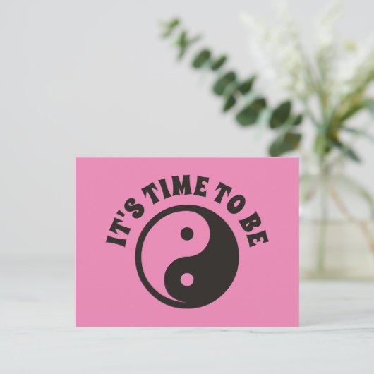 Yin Yang Symbool - ontwerp van vast tattoo Briefkaart (Staand voorkant)