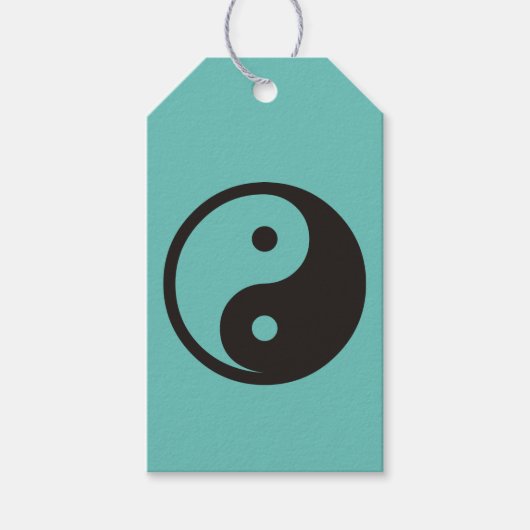Yin Yang Symbool - ontwerp van vast tattoo Cadeaulabel (Voorkant)