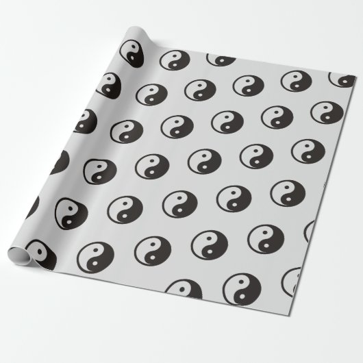 Yin Yang Symbool - ontwerp van vast tattoo Cadeaupapier (Uitgerold)