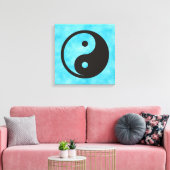 Yin Yang Symbool - ontwerp van vast tattoo Canvas Afdruk (Insitu (Woonkamer))