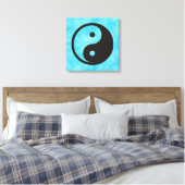Yin Yang Symbool - ontwerp van vast tattoo Canvas Afdruk (Insitu (Slaapkamer))