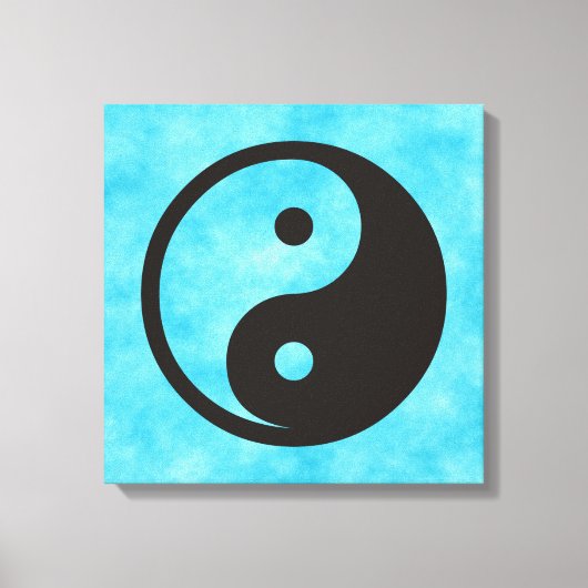 Yin Yang Symbool - ontwerp van vast tattoo Canvas Afdruk (Voorkant)