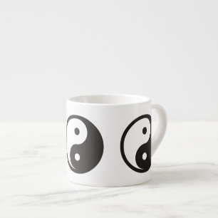 Yin Yang Symbool - ontwerp van vast tattoo Espresso Kop