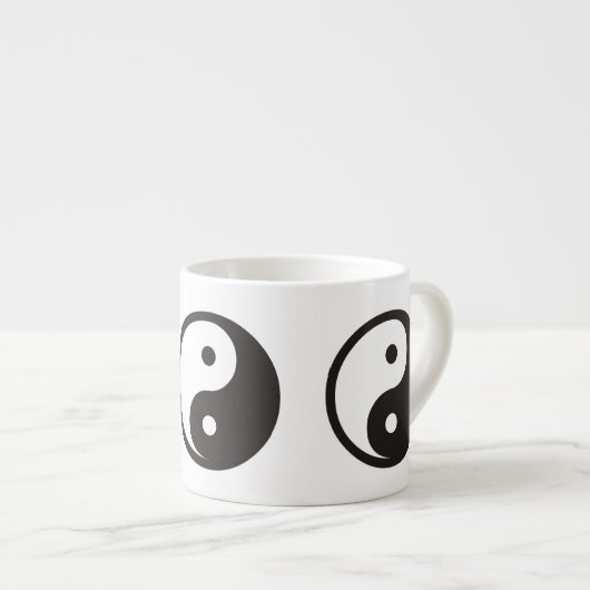 Yin Yang Symbool - ontwerp van vast tattoo Espresso Kop (Voorkant rechts)