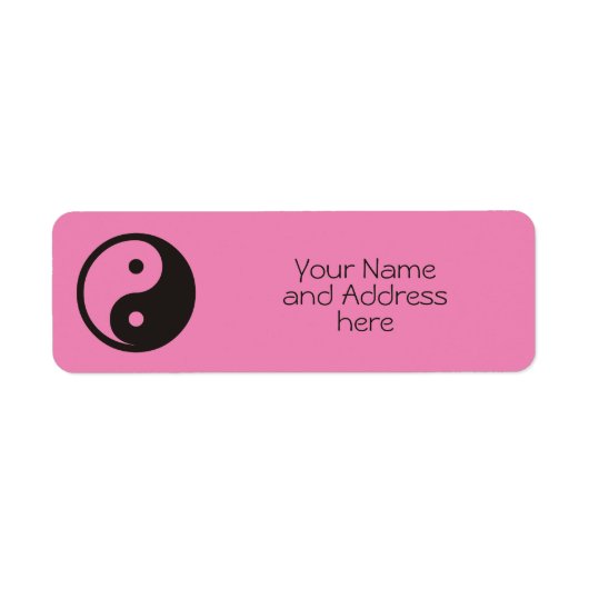 Yin Yang Symbool - ontwerp van vast tattoo Etiket (Voorkant)