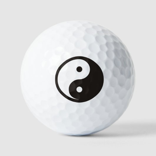 Yin Yang Symbool - ontwerp van vast tattoo Golfballen (Voorkant)