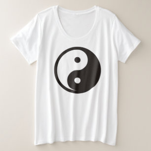 Yin Yang Symbool - ontwerp van vast tattoo Grote Maat T-shirt