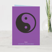 Yin Yang Symbool - ontwerp van vast tattoo Kaart (Achterkant)