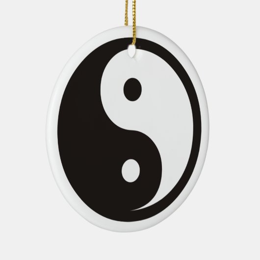 Yin Yang Symbool - ontwerp van vast tattoo Keramisch Ornament (Rechts)
