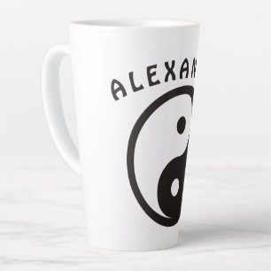 Yin Yang Symbool - ontwerp van vast tattoo Latte Mok