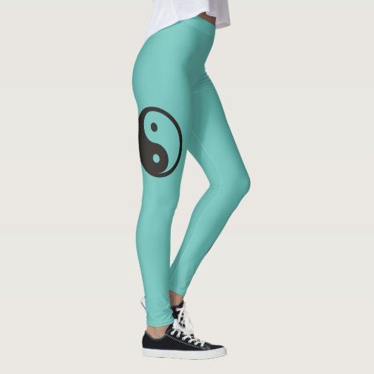 Yin Yang Symbool - ontwerp van vast tattoo Leggings (Rechts)