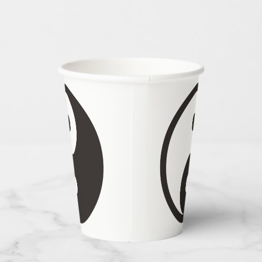 Yin Yang Symbool - ontwerp van vast tattoo Papieren Bekers (Rechts)