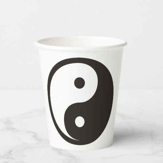 Yin Yang Symbool - ontwerp van vast tattoo Papieren Bekers (Voorkant)
