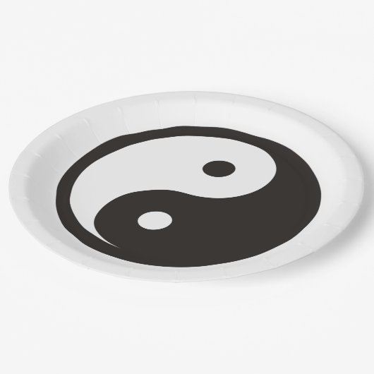 Yin Yang Symbool - ontwerp van vast tattoo Papieren Bordje (Gekanteld)
