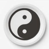 Yin Yang Symbool - ontwerp van vast tattoo Papieren Bordje (Voorkant)