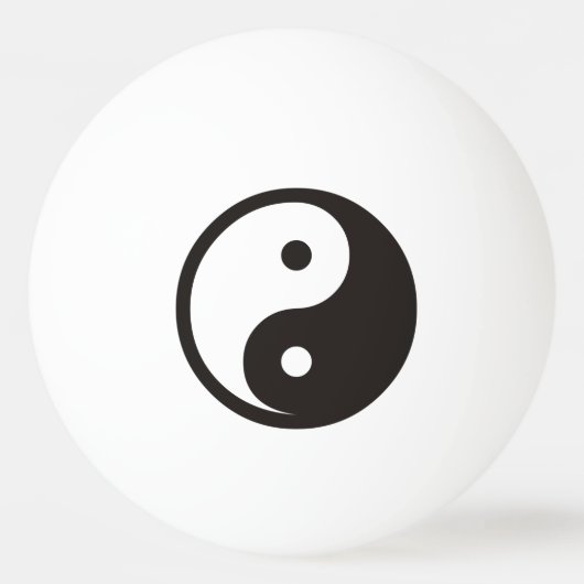 Yin Yang Symbool - ontwerp van vast tattoo Pingpongbal (Voorkant)