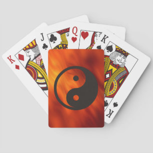 Yin Yang Symbool - ontwerp van vast tattoo Pokerkaarten
