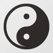 Yin Yang Symbool - ontwerp van vast tattoo Raamsticker (Vel)