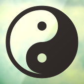 Yin Yang Symbool - ontwerp van vast tattoo Raamsticker (Vel 3)