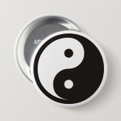 Yin Yang Symbool - ontwerp van vast tattoo Ronde Button 7,6 Cm (Voorkant /achterkant)