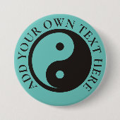 Yin Yang Symbool - ontwerp van vast tattoo Ronde Button 7,6 Cm (Voorkant)