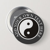 Yin Yang Symbool - ontwerp van vast tattoo Ronde Button 7,6 Cm (Voorkant /achterkant)