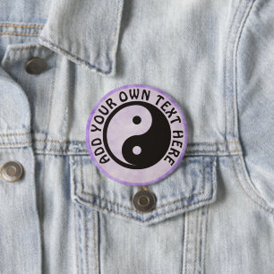 Yin Yang Symbool - ontwerp van vast tattoo Ronde Button 7,6 Cm