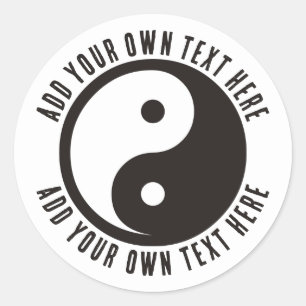 Yin Yang Symbool - ontwerp van vast tattoo Ronde Sticker