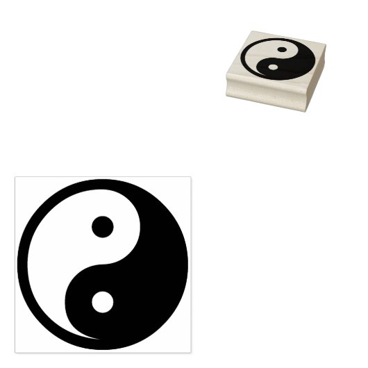 Yin Yang Symbool - ontwerp van vast tattoo Rubberstempel (Gestempeld)