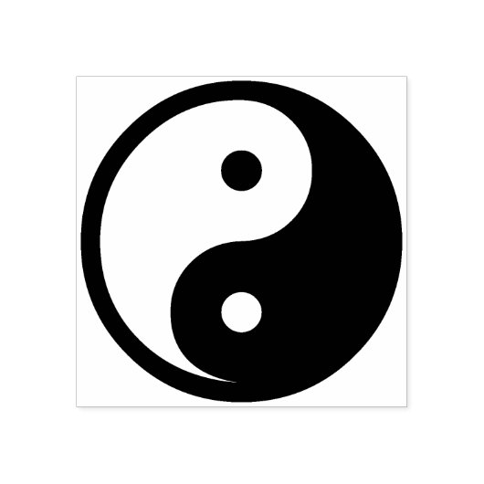 Yin Yang Symbool - ontwerp van vast tattoo Rubberstempel (Afrduk)