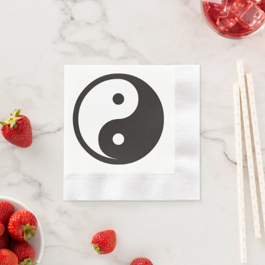Yin Yang Symbool - ontwerp van vast tattoo Servet (Insitu)