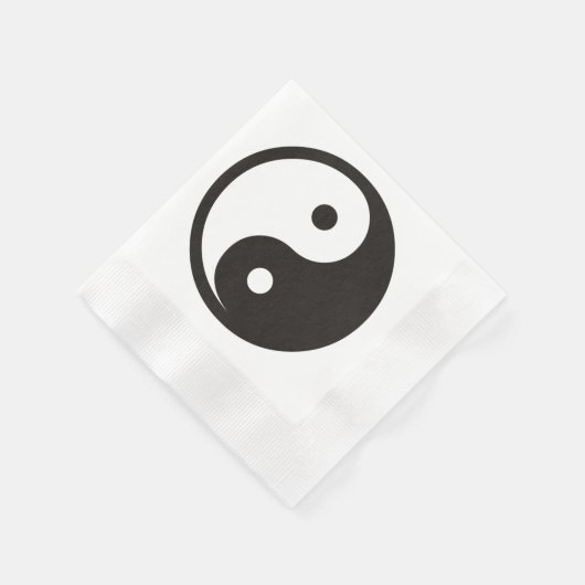 Yin Yang Symbool - ontwerp van vast tattoo Servet (Hoek)