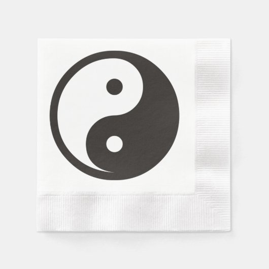 Yin Yang Symbool - ontwerp van vast tattoo Servet (Voorkant)