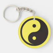 Yin Yang Symbool - ontwerp van vast tattoo Sleutelhanger (Voorkant)