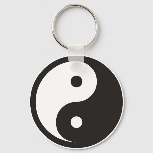 Yin Yang Symbool - ontwerp van vast tattoo Sleutelhanger (Voorkant)