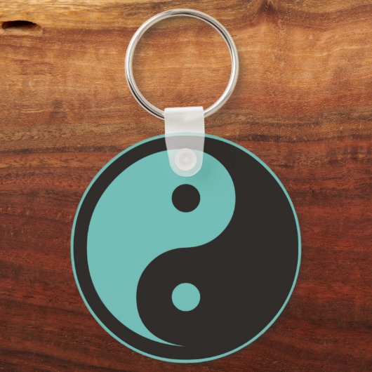 Yin Yang Symbool - ontwerp van vast tattoo Sleutelhanger (Achterkant)